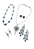 蒙大拿玻璃配珍珠项链和耳环